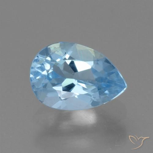 0.94ct 天然 天蓝 黄玉, 梨形, VS