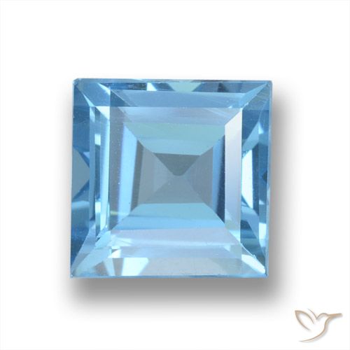 2.25ct 天然 瑞士蓝 黄玉, 正方形, VVS-VS