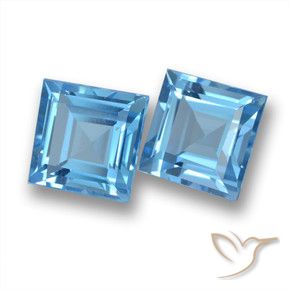 3.99克拉天然黄玉，正方形，VVS-VS