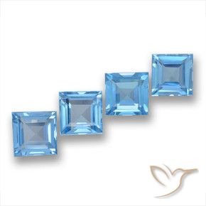 7.25克拉天然黄玉，正方形，VVS-VS