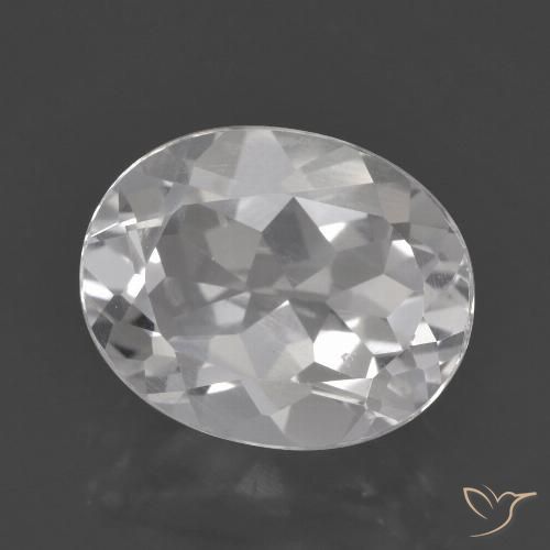 3.25ct 天然 白色 黄玉, 椭圆形, VVS-VS
