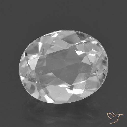 3.25ct 天然 白色 黄玉, 椭圆形, VVS-VS