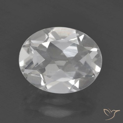 3.01ct 天然 白色 黄玉, 椭圆形, VVS-VS