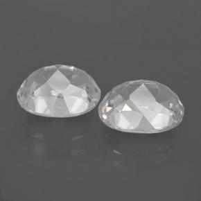 7.63天然白色托帕石，椭圆形切割，10.2×8.2毫米，VVS-VS