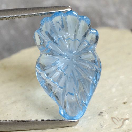 5.96ct 天然 天蓝 黄玉, 花式切割, 透明