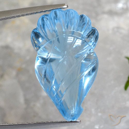 12.94ct 天然 天蓝 黄玉, 花式切割, 透明