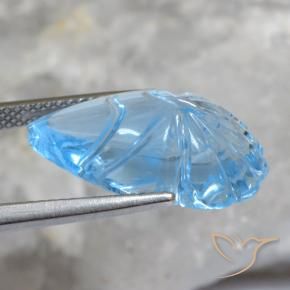 12.94克拉天然黄玉，花式切割，透明