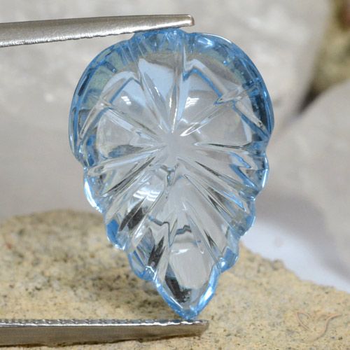 12.38ct 天然 瑞士蓝 黄玉, 花式切割, 透明