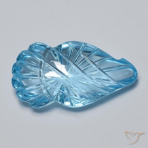 16.79ct 天然 瑞士蓝 黄玉, 花式切割, 透明