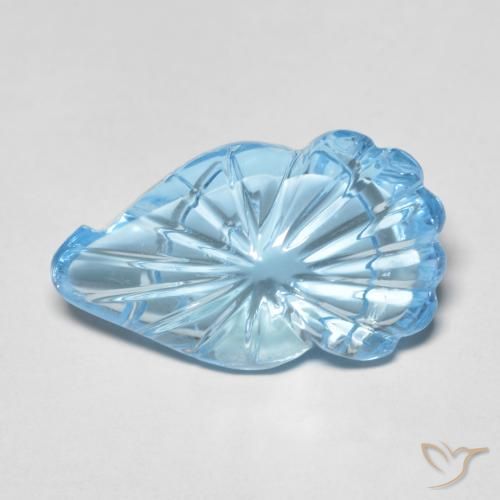 12.83ct 天然 天蓝 黄玉, 花式切割, 透明