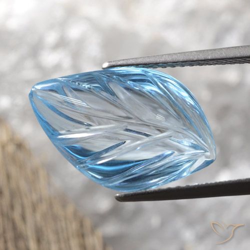 9.21ct 天然 天蓝 黄玉, 花式切割, 透明