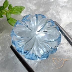 8.55克拉天然黄玉，花形切割，透明