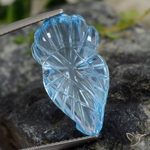 15.08ct 天然 瑞士蓝 黄玉, 花式切割, 透明