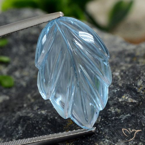 9.19ct 天然 瑞士蓝 黄玉, 花形切割, 透明