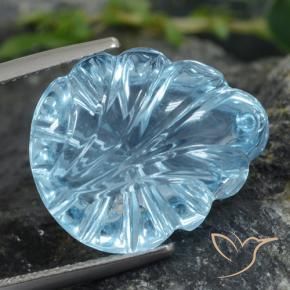 15.42克拉天然黄玉，花形切割，透明
