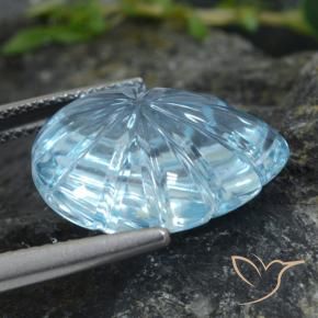 15.42克拉天然黄玉，花形切割，透明