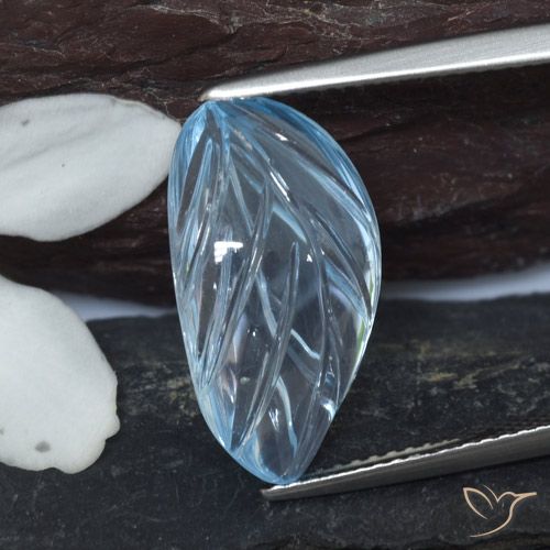 8.20ct 天然 天蓝 黄玉, 花形切割, 透明