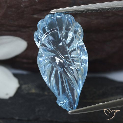 12.84ct 天然 瑞士蓝 黄玉, 花式切割, 透明