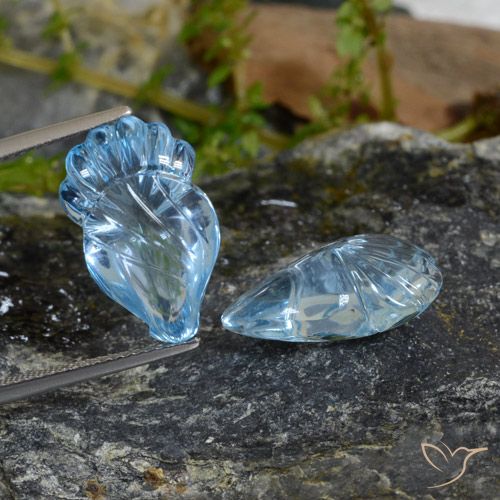 19.92ctw 天然 天蓝 黄玉, 花式切割, 透明