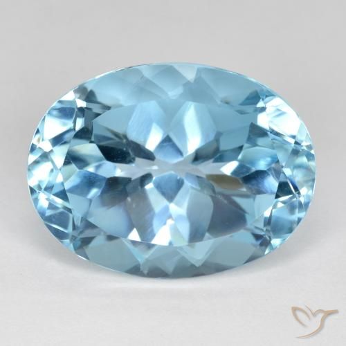 22.58ct 天然 天蓝 黄玉, 椭圆形, VVS