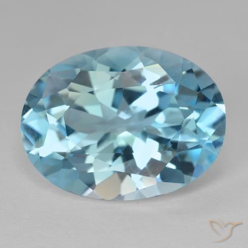 21.52ct 天然 瑞士蓝 黄玉, 椭圆形, VVS-VS