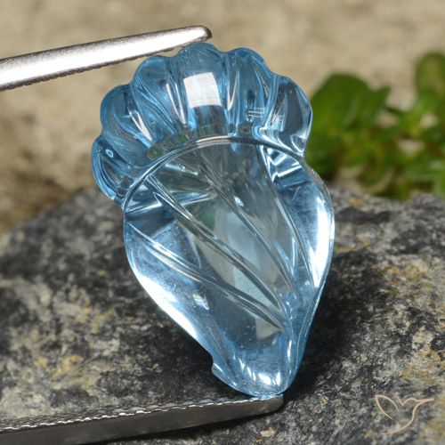 11.80ct 天然 瑞士蓝 黄玉, 花式切割, 透明