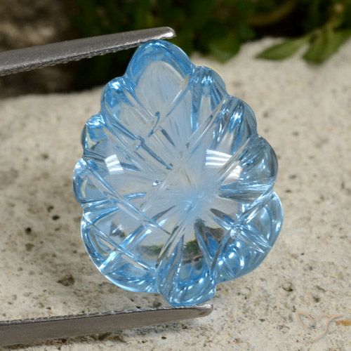 13.61ct 天然 瑞士蓝 黄玉, 花式切割, 透明