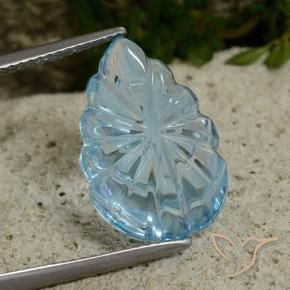 11.31克拉天然黄玉，花形切割，透明