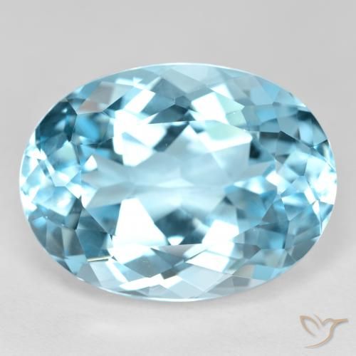 22.89ct 天然 瑞士蓝 黄玉, 椭圆形, VVS