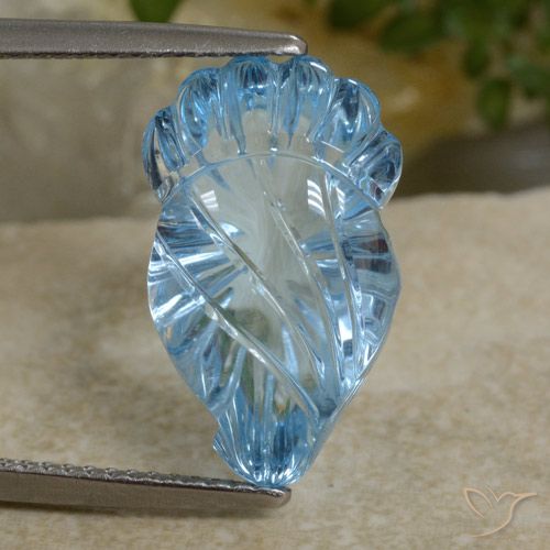 11.13ct 天然 瑞士蓝 黄玉, 花式切割, 透明