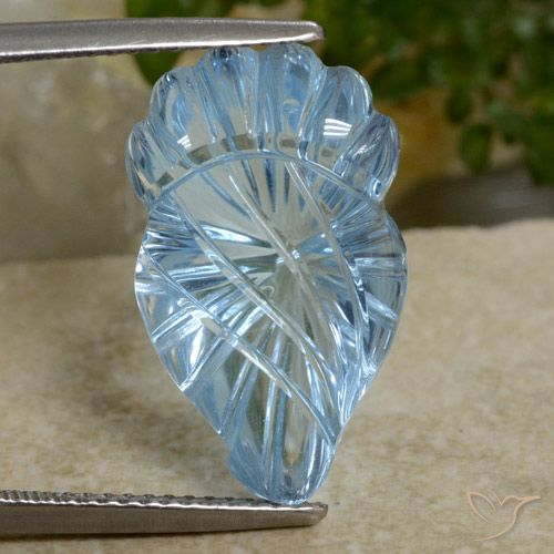 12.00ct 天然 天蓝 黄玉, 花式切割, 透明