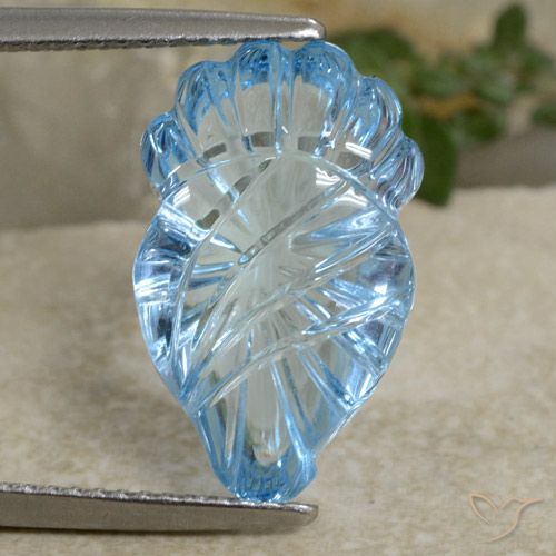 9.08ct 天然 瑞士蓝 黄玉, 花式切割, 透明