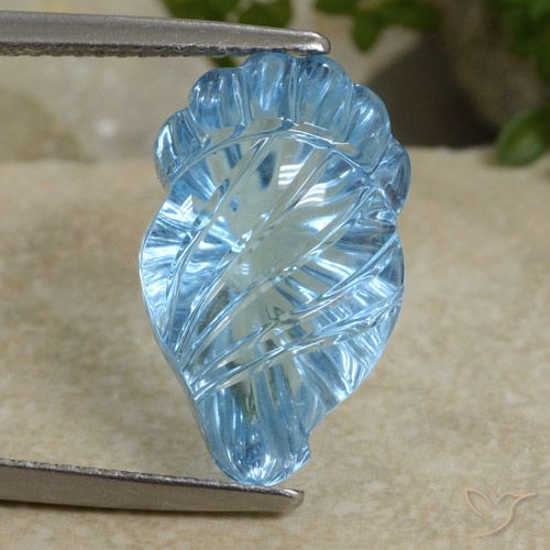 10.77ct 天然 天蓝 黄玉, 花式切割, 透明