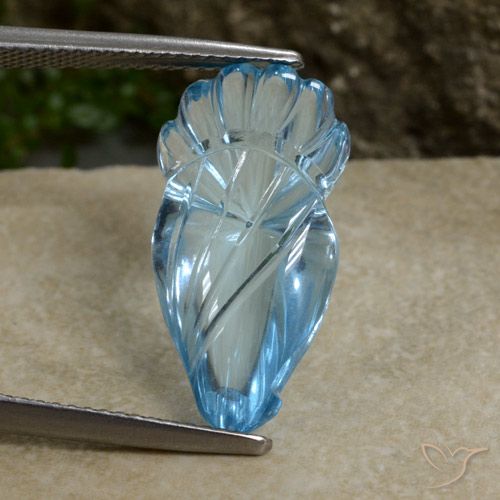 11.26ct 天然 天蓝 黄玉, 花式切割, 透明