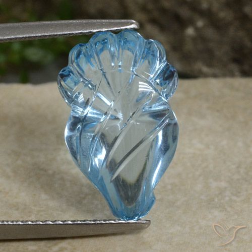 9.14ct 天然 天蓝 黄玉, 花式切割, 透明