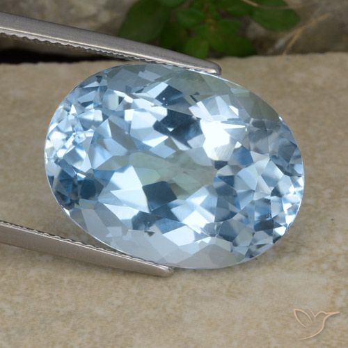 22.93ct 天然 天蓝 黄玉, 椭圆形, VVS