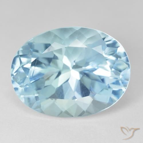 24.57ct 天然 天蓝 黄玉, 椭圆形, VVS-VS