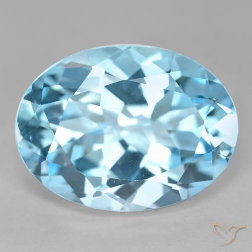 21.24ct 天然 天蓝 黄玉, 椭圆形, VVS
