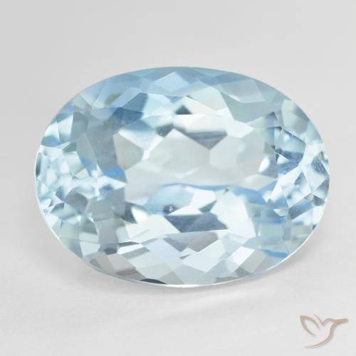 24.52ct 天然 天蓝 黄玉, 椭圆形, VVS-VS