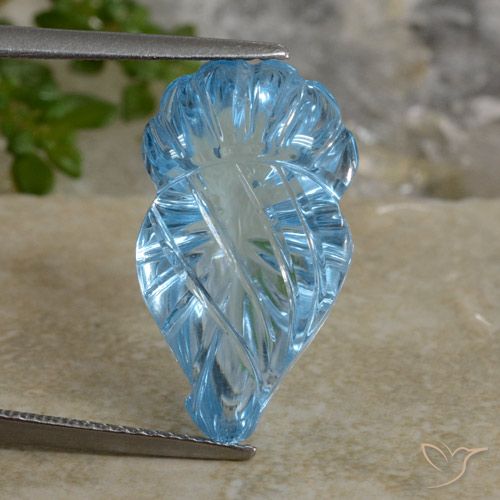 13.48ct 天然 瑞士蓝 黄玉, 花式切割, 透明