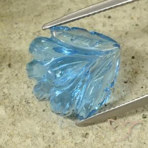 13.37克拉天然黄玉，花形切割，透明