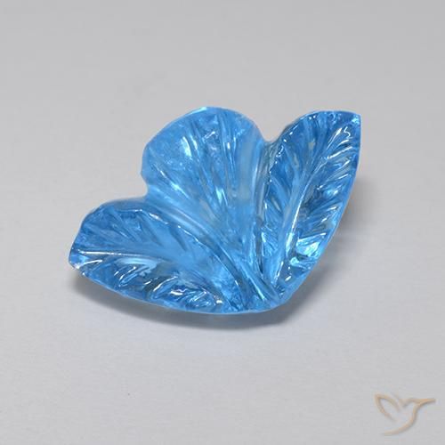 5.50ct 天然 瑞士蓝 黄玉, 花形切割, 透明