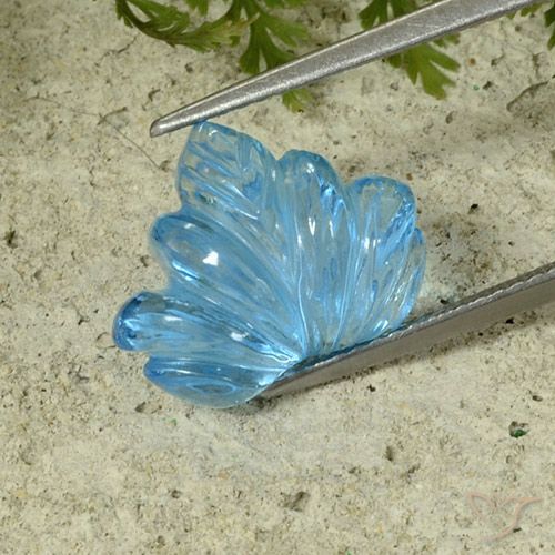 6.98ct 天然 瑞士蓝 黄玉, 花式切割, 透明