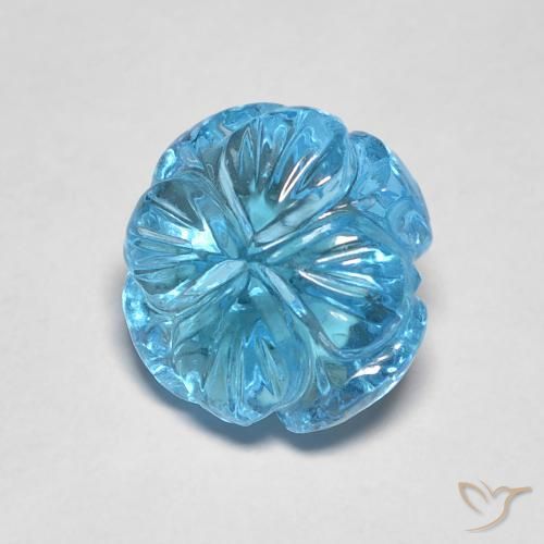 2.95克拉天然黄玉，花形切割，透明
