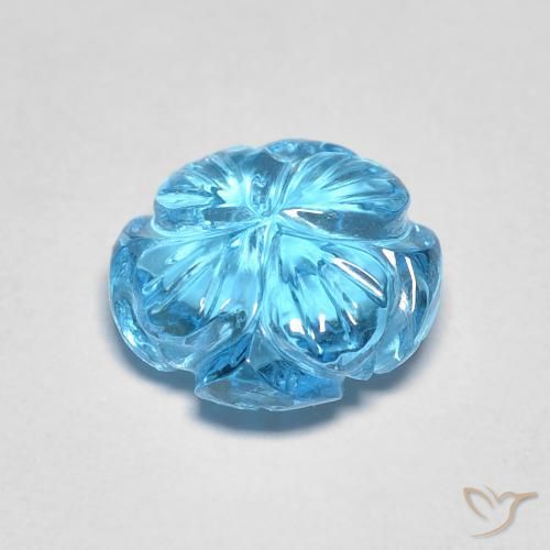 2.95克拉天然黄玉，花形切割，透明