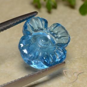 7.40克拉天然黄玉，花形切割，透明