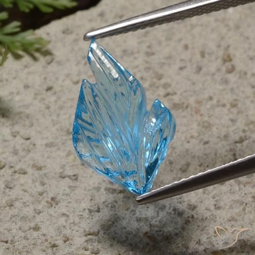 4.31ct 天然 瑞士蓝 黄玉, 花式切割, 透明