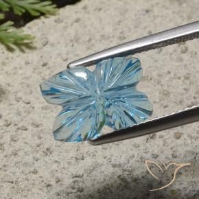 5.72克拉天然黄玉，花形切割，透明
