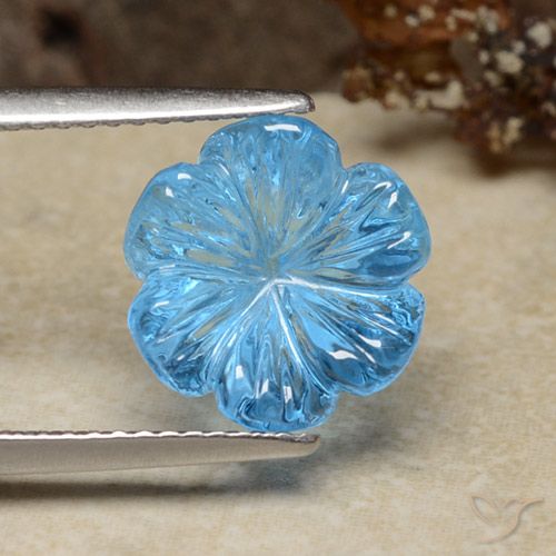 5.95克拉天然黄玉,花形切割,透明
