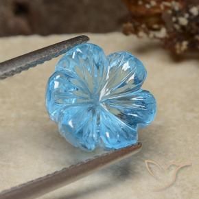 5.95克拉天然黄玉,花形切割,透明